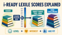 i-Ready Lexile scores explained with an 850L reader measure and a sample 750L to 900L book range