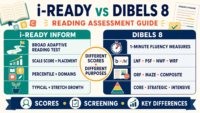 i-Ready Inform vs DIBELS 8 comparison showing reading scores, fluency measures, placement, growth and support levels