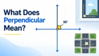 Perpendicular horizontal and vertical lines meeting at a 90-degree angle with real-life examples