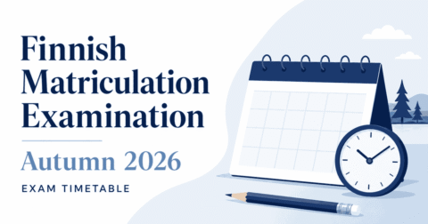 Finnish Matriculation Examination Autumn 2026 exam timetable