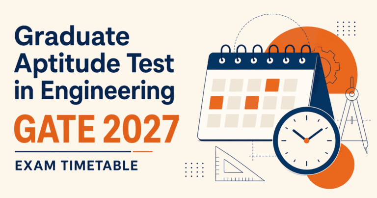 Graduate Aptitude Test in Engineering 2027 exam timetable