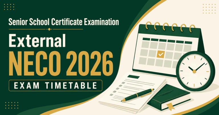 Senior School Certificate Examination — External 2026 External exam timetable
