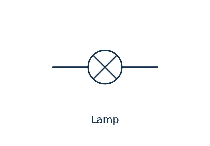 Lamp circuit symbol