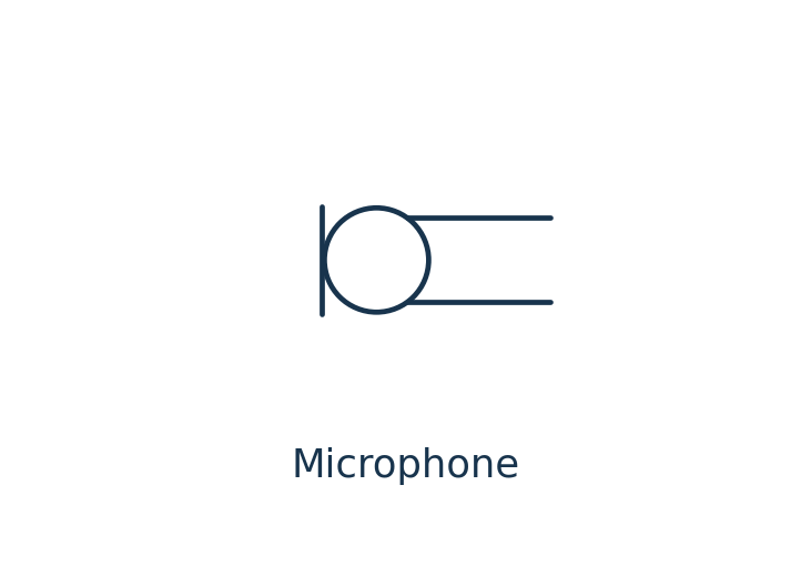 Microphone circuit symbol