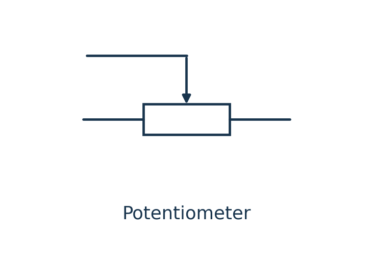 Potentiometer circuit symbol